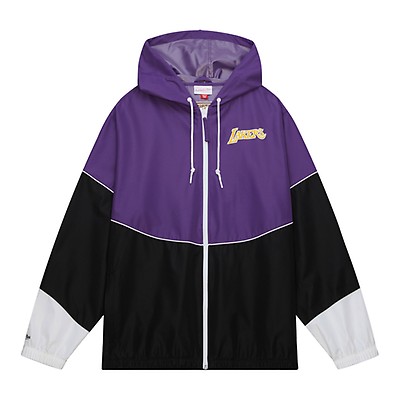 Men's Mitchell & Ness White Charlotte Hornets Hardwood Classics Arched Retro Lined Full-Zip Windbreaker Jacket