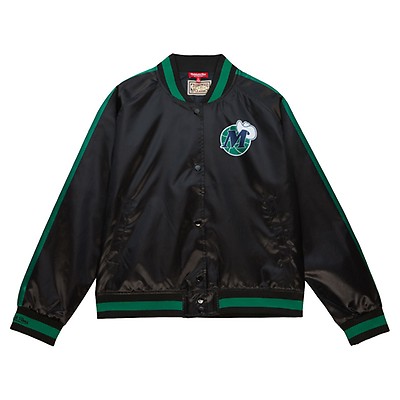 Men's Mitchell & Ness White Boston Celtics Hardwood Classics Satin Full-Snap Raglan Jacket Size: Large