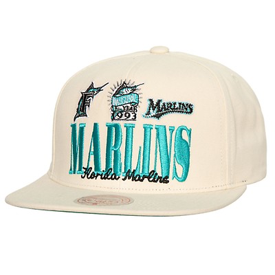Mitchell & Ness Men's Mitchell & Ness Black/ Florida Marlins Bases Loaded  Fitted Hat
