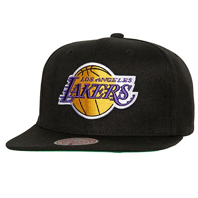 Men's Mitchell & Ness White Los Angeles Lakers Hot Fire Snapback Hat