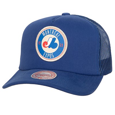 Mitchell & Ness Montreal Expos White Coop Evergreen Snapback Hat