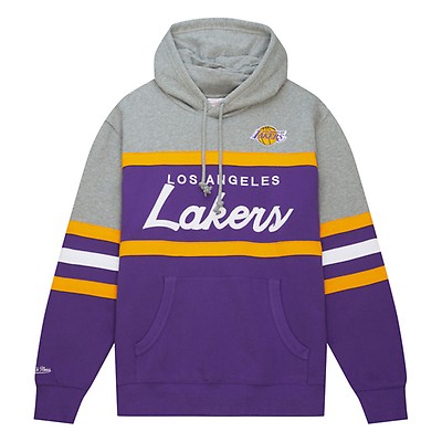 Hoodies and sweatshirts Mitchell & Ness Head Coach Hoodie Los Angeles  Lakers Purple/ Grey