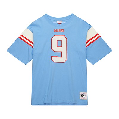 Men's Houston Oilers Warren Moon Mitchell & Ness Light Blue Legacy Replica  Jersey