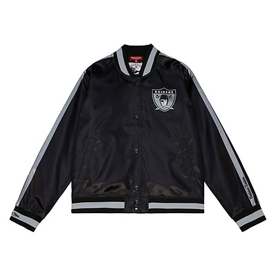 Mitchell and Ness LV Raiders M&N Special Script Heavyweight Satin Jacket  Black White