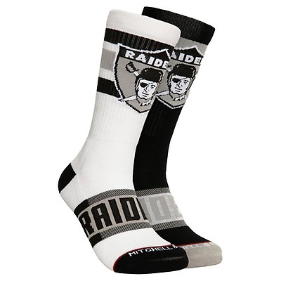 Mitchell & Ness Oakland Raiders Interception Crew Socks