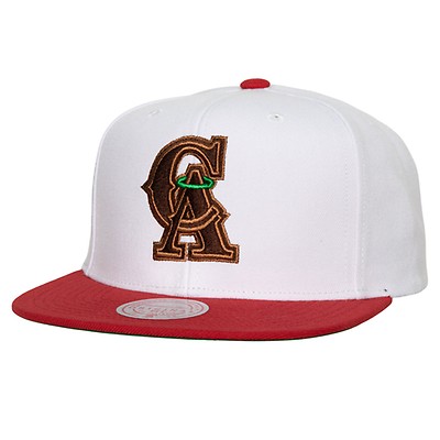 California Angels Mitchell & Ness Bases Loaded Fitted Hat - Navy/