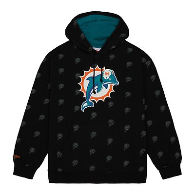 Lids Miami Dolphins Mitchell & Ness Head Coach Pullover Hoodie -  Aqua/Heathered Gray