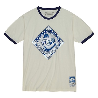 Fernando Valenzuela Los Angeles Dodgers Mitchell & Ness Retired Number  T-Shirt - Heather Gray