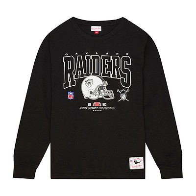 NFL Football OAKLAND RAIDERS Grey Black Silver Established 1960 Long Sleeve  Team Shirt