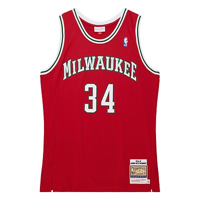Women's Mitchell & Ness Ray Allen Green Milwaukee Bucks 1996-97 Hardwood Classics Swingman Jersey