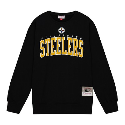 Mitchell and Ness Pittsburgh Steelers Black Team Henley Long