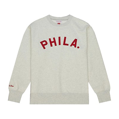 Women's Philadelphia Phillies Mitchell & Ness Black Logo Lt 2.0 Pullover  Sweatshirt