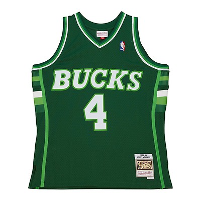 Mitchell & Ness Ray Allen White Milwaukee Bucks 1996 Doodle Swingman Jersey