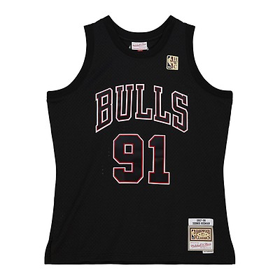 Black rodman 2024 bulls jersey