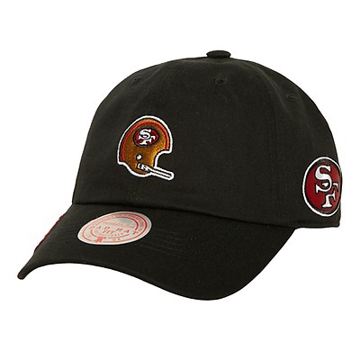 Men's San Francisco 49ers Mitchell & Ness Gold/Gray Helmet Snapback Hat