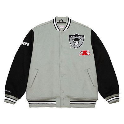 Las Vegas Raiders Mitchell & Ness Team Burst Warm-Up Full-Zip Jacket - White