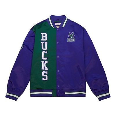 Mitchell & Ness Milwaukee Bucks Lightweight Satin Jacket green