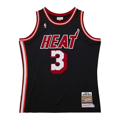 Men's Miami Heat Mitchell & Ness Black/Red Hardwood Classics 1996