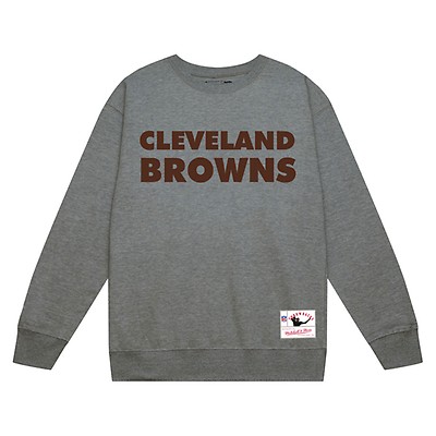 Nike Men's Cleveland Browns Rewind Shout Brown Crew Sweatshirt