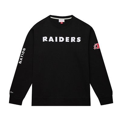 Mitchell & Ness Oakland Raiders Tonal Logo Heavyweight Fleece Hoodie Black  - Billion Creation