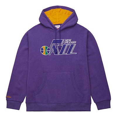 Snow Washed Fleece Hoodie Vintage Logo New Orleans Jazz Shop