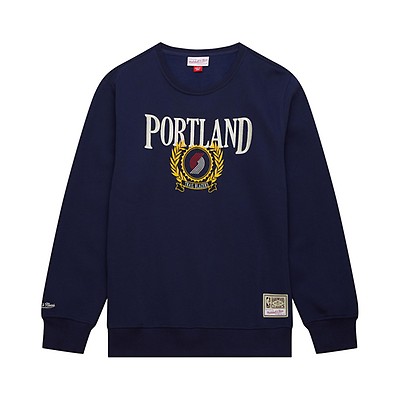 Cream Hoodie Portland Trail Blazers Shop Mitchell Ness Fleece