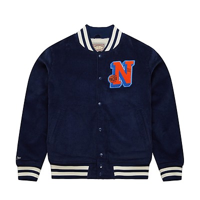 Knicks varsity jacket mitchell hotsell and ness