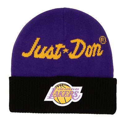 Mitchell & Ness Nba Los Angeles Lakers Team Pom Beanie in Purple