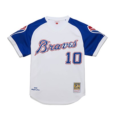 Lids Chipper Jones Atlanta Braves Mitchell & Ness Cooperstown Collection  Mesh Batting Practice Button-Up Jersey - Navy