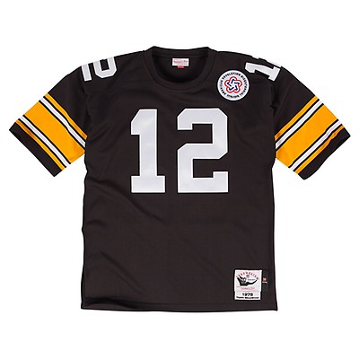 Mitchell Ness Terry Bradshaw Pittsburgh Steelers Black Legacy Replica Jersey Size Medium