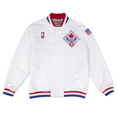 Mitchell & Ness White NBA Chicago Bulls Authentic Warm Up Jacket