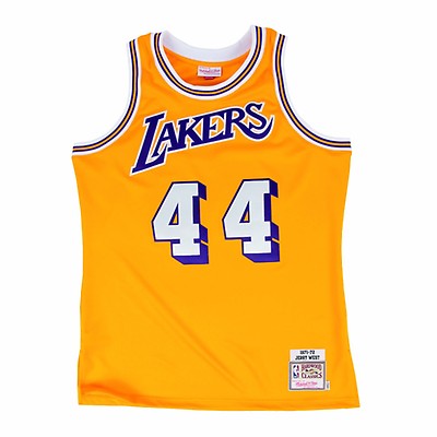 Mitchell and Ness LA Lakers Men's M&N 75th Silver Anniversary Jerry West  #44 Swingman Jersey