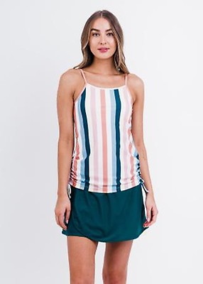 Adjustable Strap Maya Swim Top With Sarong Wrap Swim Skirt
