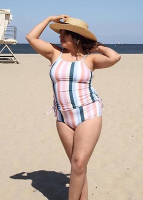 Adjustable Strap Maya Swim Top With High-Waisted Bikini Bottom