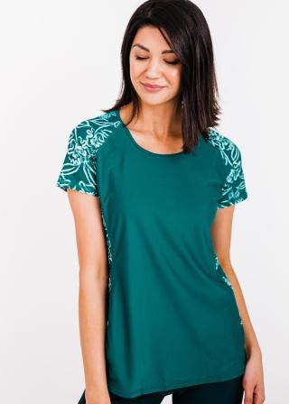 Loose Fit Adele Swim Top With Flared Swim Skort With Capri Leggings