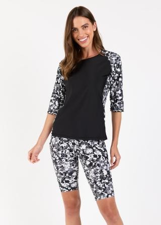 Loose Fit Margaux Swim Top With Long Bike Swim Shorts
