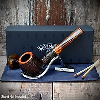 Savinelli Ghibli Rusticated Natural Briar Pipe (207) 9mm Balsa