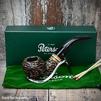 Peterson pipe St. Patrick's Day 2023 shape 264 rusticated Fishtail