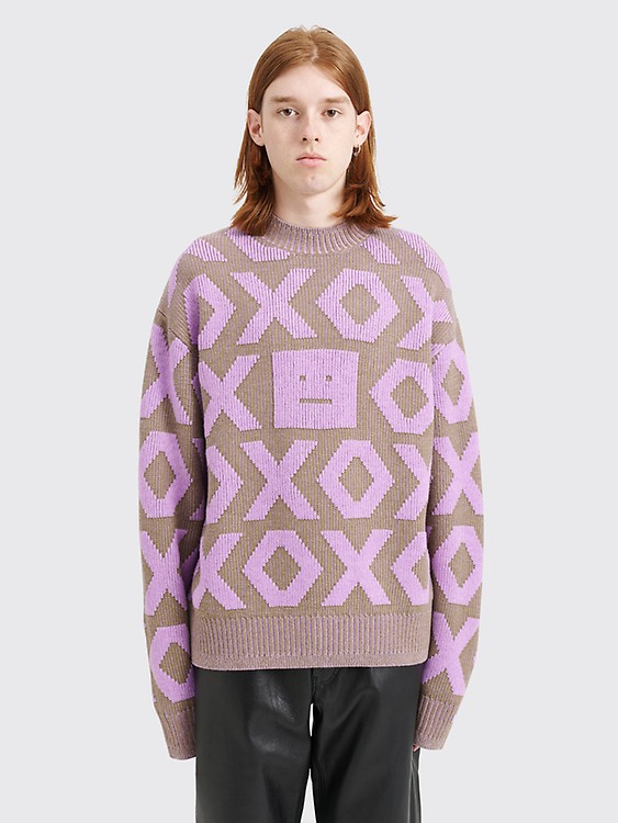 Acne Studios – Jacquard Crewneck Sweater Blue