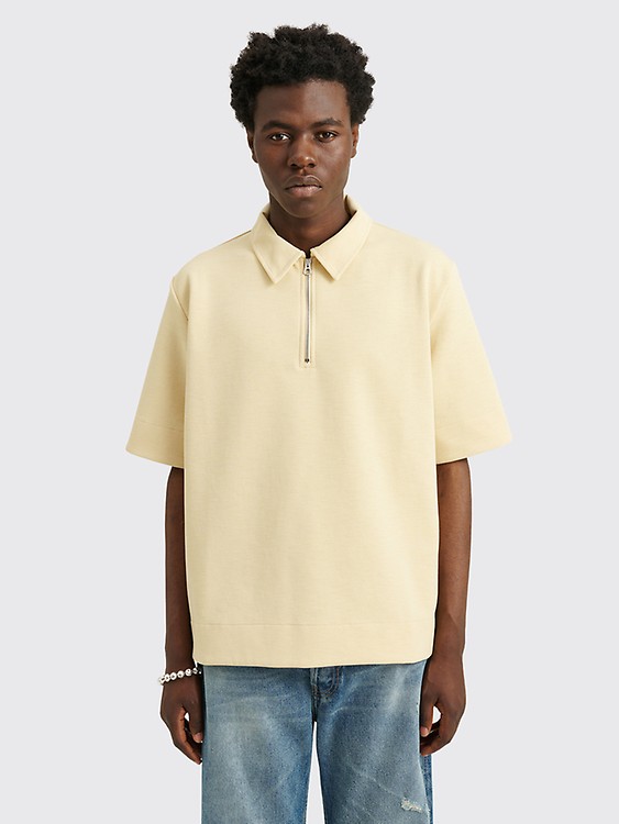 Très Bien - Jil Sander Short Sleeve Zip Shirt Sky Blue