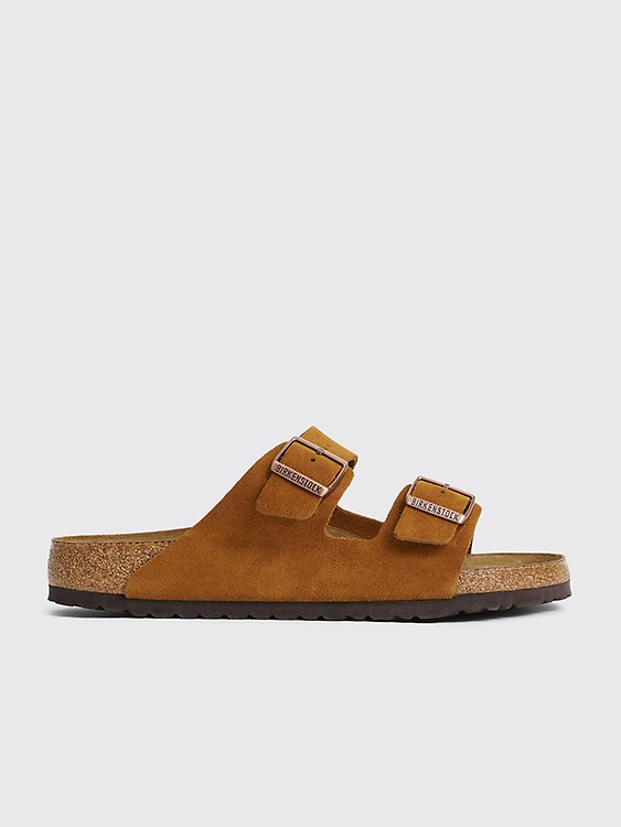 Birkenstock + Arizona Sandals in Mink Suede