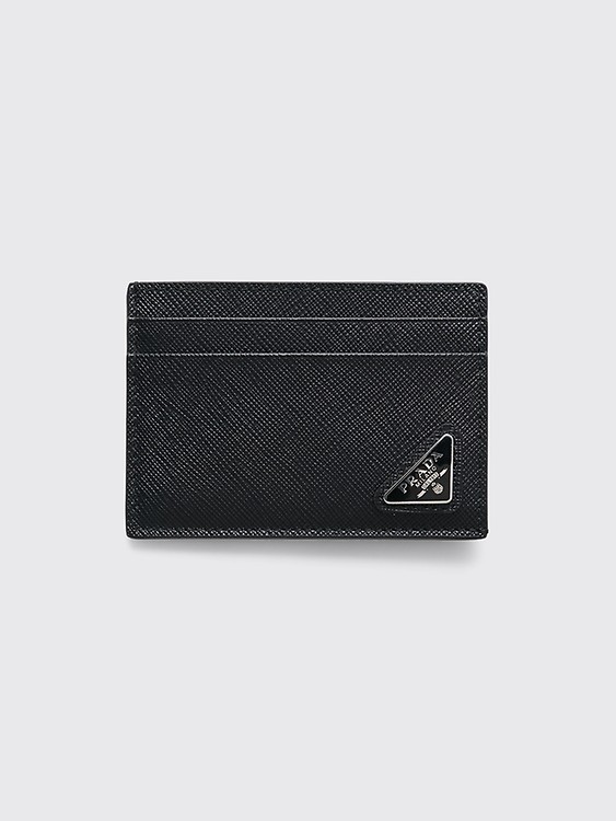 Très Bien - Prada Saffiano Leather Card Holder Black