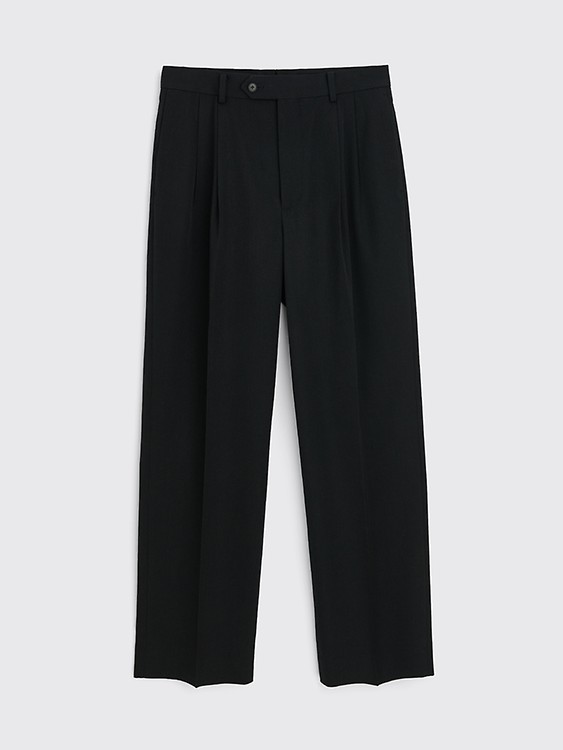 Très Bien - Kiko Kostadinov Solon Trousers Melange Wool Jet Black