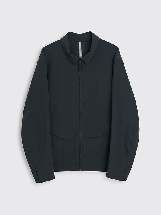 Performance Woven Zip-Up Jacket in CHALK GREEN