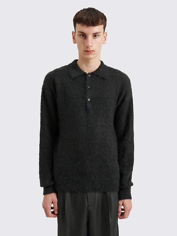 Très Bien - Auralee Shaggy Knit Sweater Black