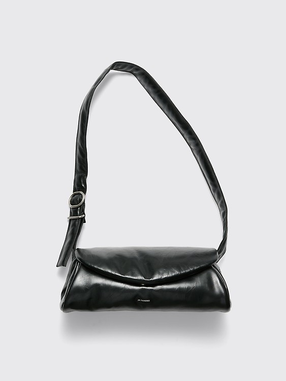 Très Bien - Prada Triangle Leather Shoulder Double Bag Black