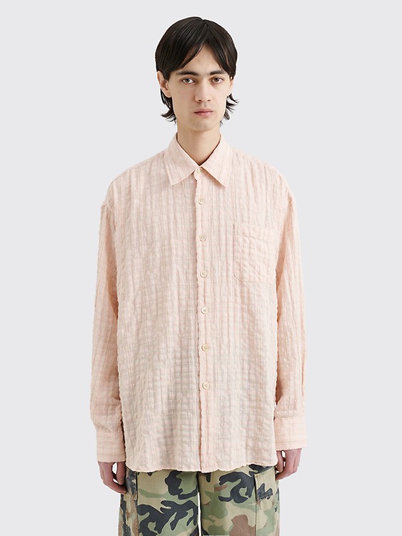 Très Bien - Kiko Kostadinov Aspasia Shirt Twill Light Grey Stripes