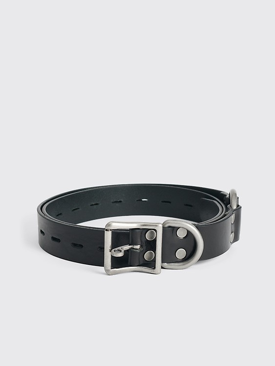 Très Bien - Auralee Leather Narrow Long Belt Black