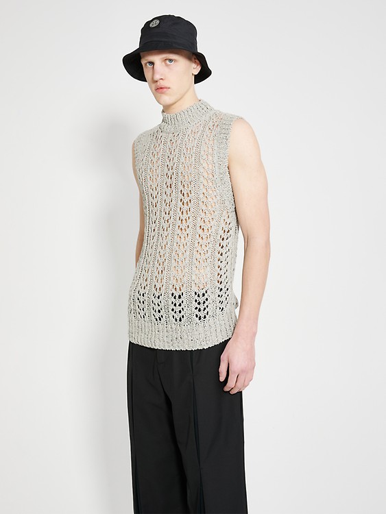 Très Bien - ROA Roundneck 3D Knit Sweater Brown / Grey