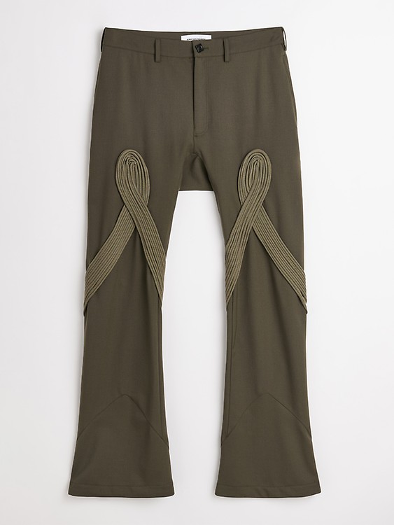 Très Bien - Kiko Kostadinov Solon Trousers Melange Wool Jet Black